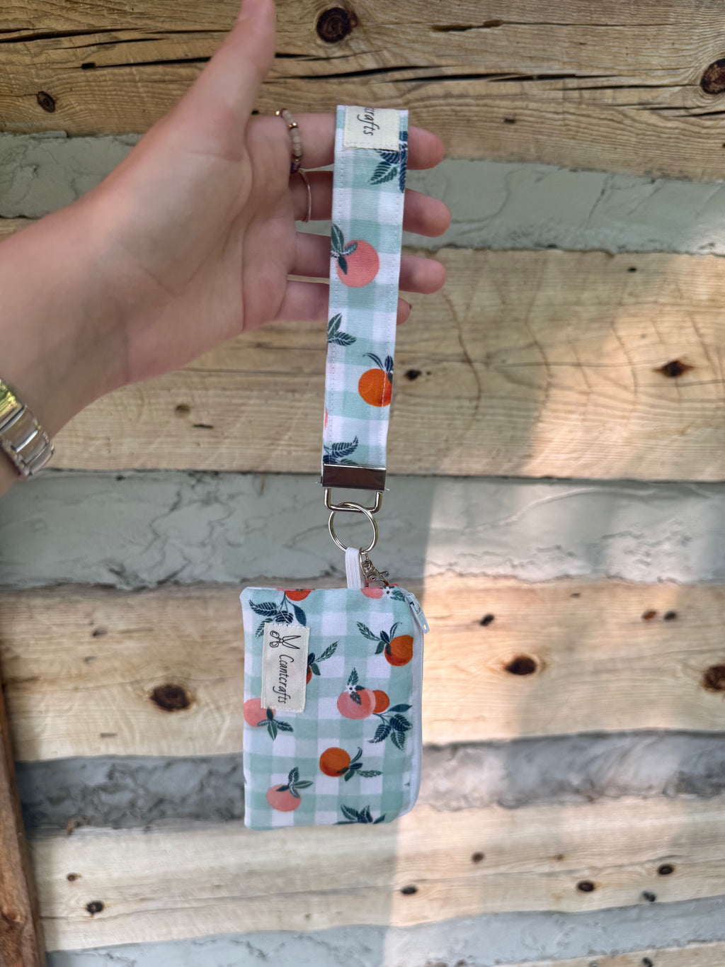 Oranges Gingham Wallet