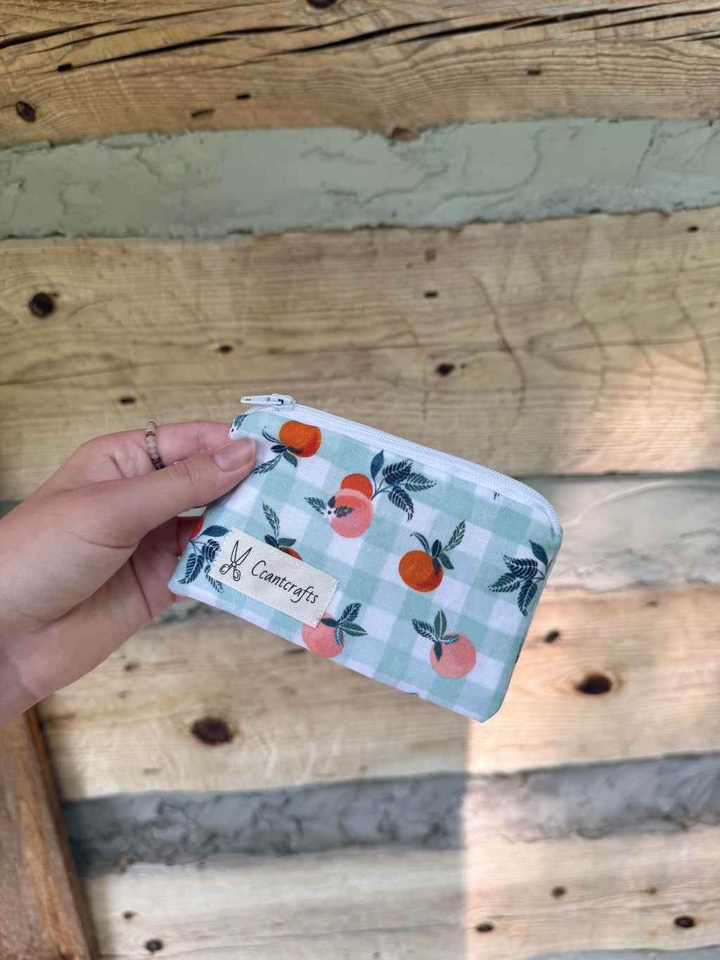 Oranges Gingham Wallet