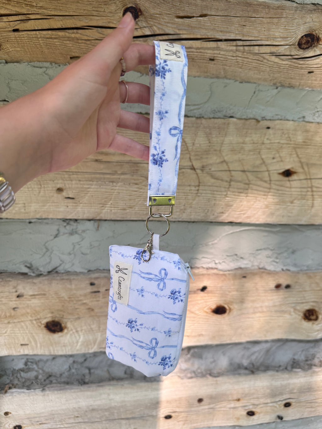 Blue Bow/Floral Wallet