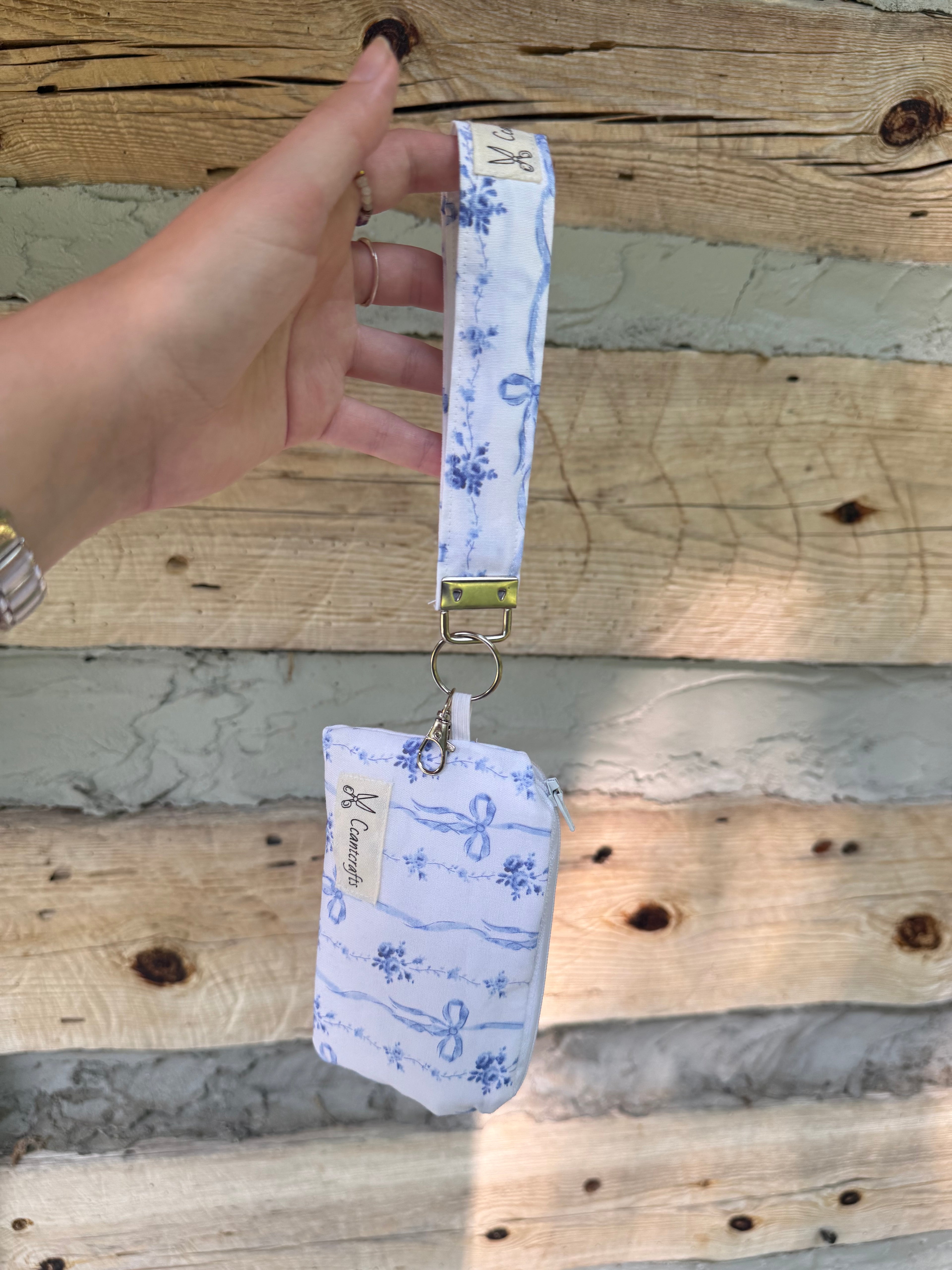 Blue Bow/Floral Wallet