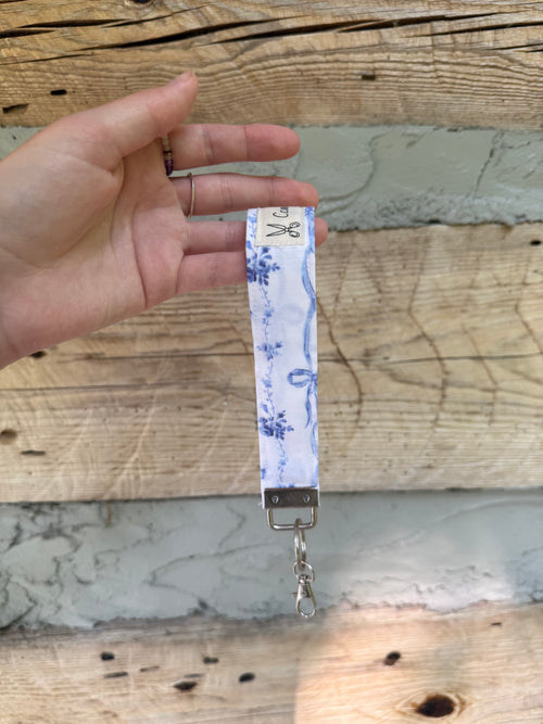 Blue Bow/Floral Keychain