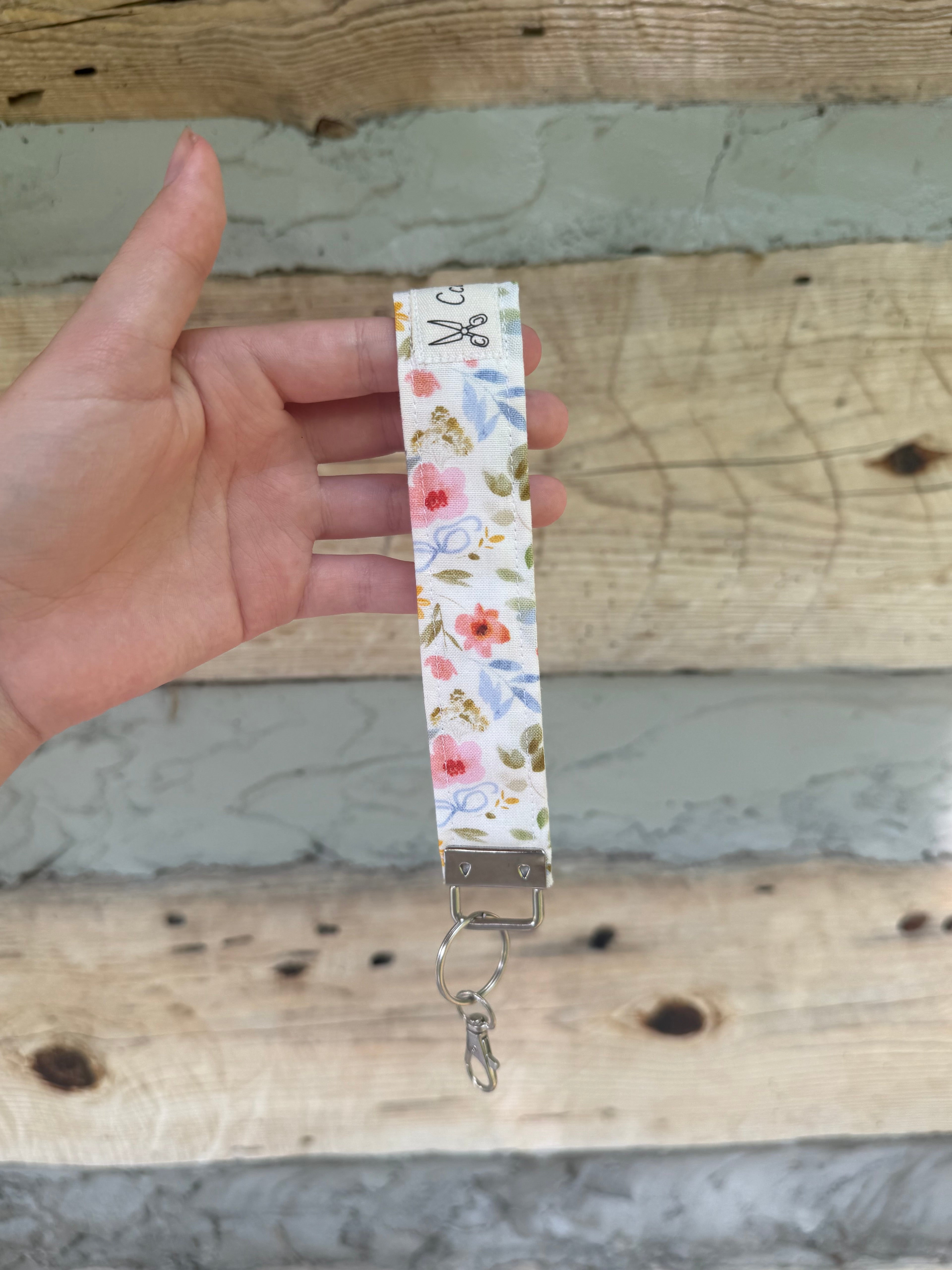 Pastel Floral Key Chain